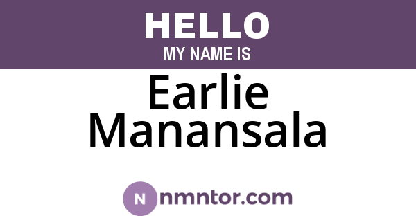 Earlie Manansala