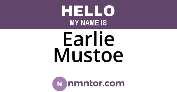 Earlie Mustoe