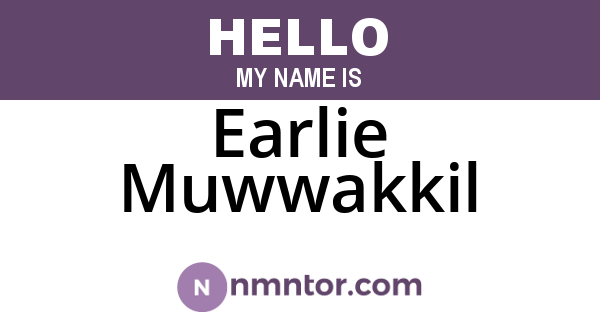Earlie Muwwakkil