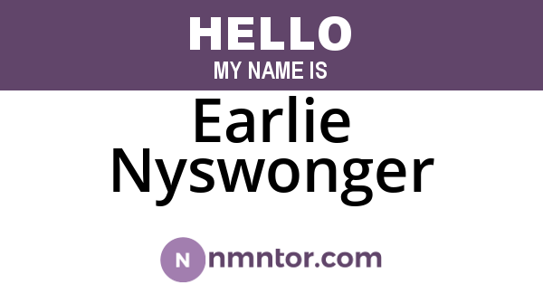 Earlie Nyswonger