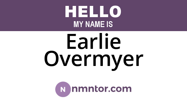 Earlie Overmyer
