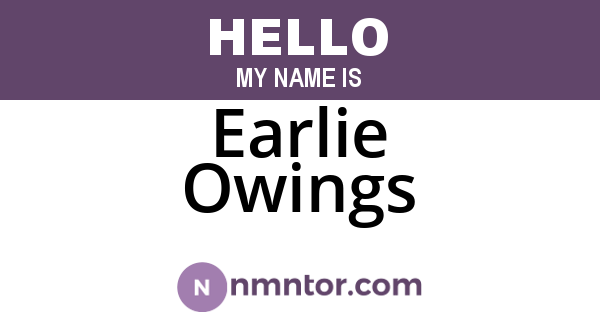 Earlie Owings