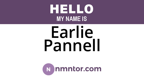 Earlie Pannell