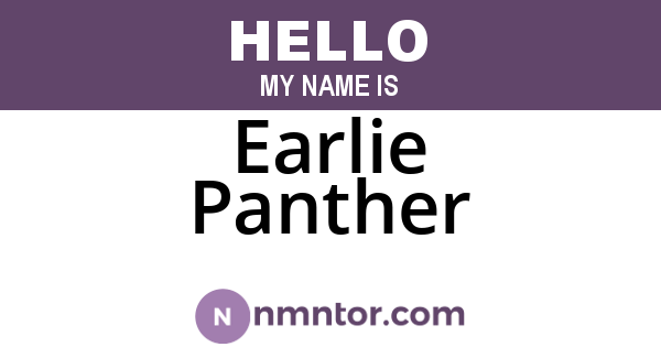 Earlie Panther