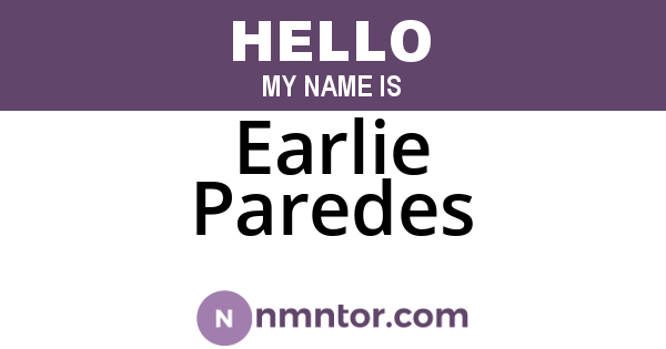 Earlie Paredes
