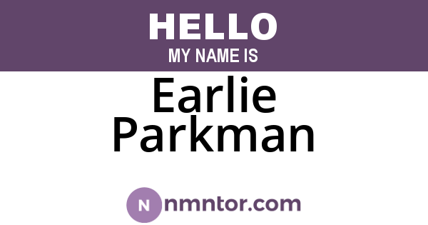 Earlie Parkman