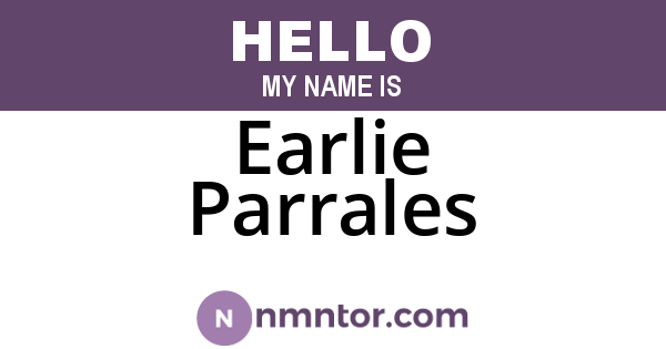 Earlie Parrales