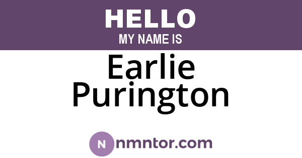 Earlie Purington