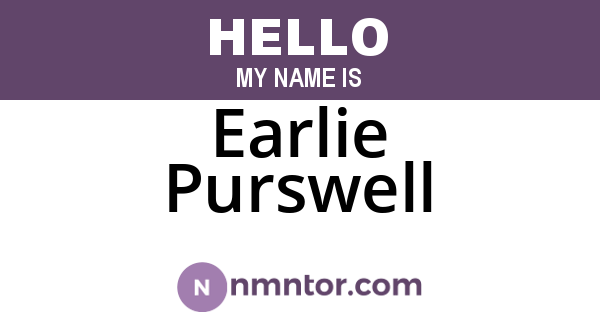 Earlie Purswell