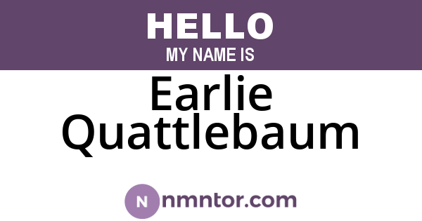 Earlie Quattlebaum