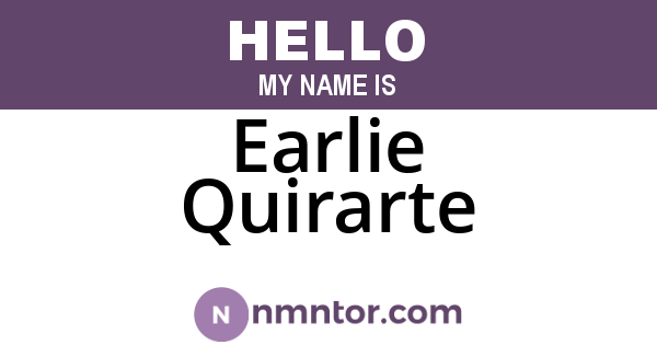 Earlie Quirarte