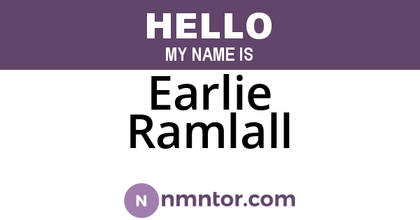 Earlie Ramlall
