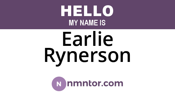 Earlie Rynerson