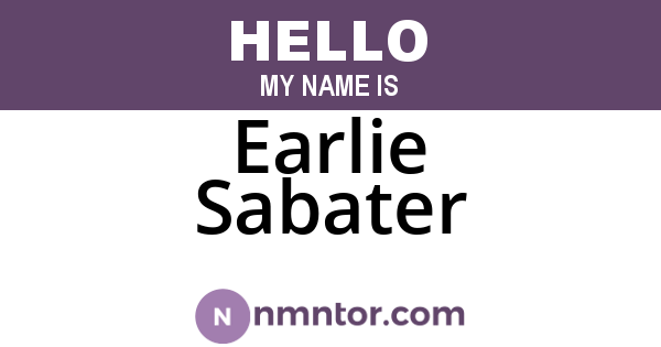 Earlie Sabater