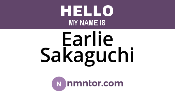 Earlie Sakaguchi
