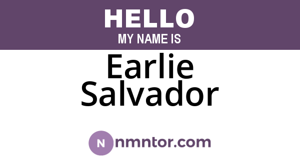 Earlie Salvador