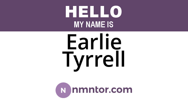 Earlie Tyrrell