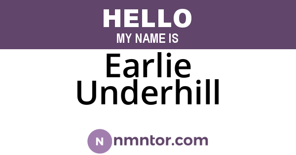 Earlie Underhill