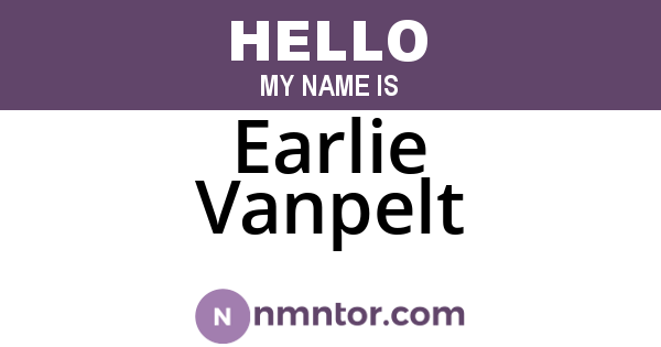 Earlie Vanpelt