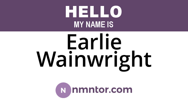 Earlie Wainwright