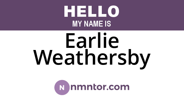 Earlie Weathersby