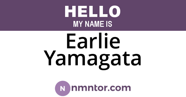 Earlie Yamagata