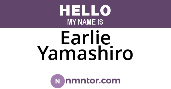 Earlie Yamashiro