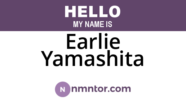 Earlie Yamashita