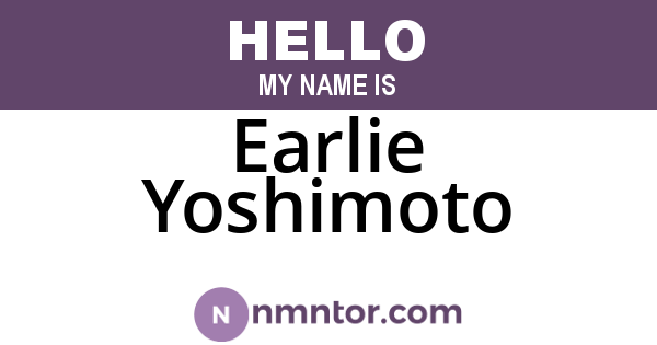 Earlie Yoshimoto