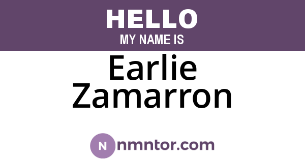 Earlie Zamarron