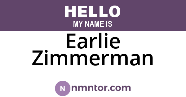 Earlie Zimmerman