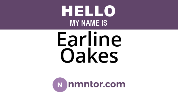 Earline Oakes