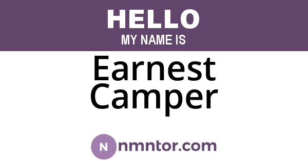 Earnest Camper