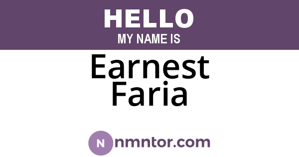 Earnest Faria