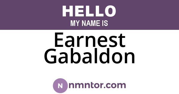 Earnest Gabaldon