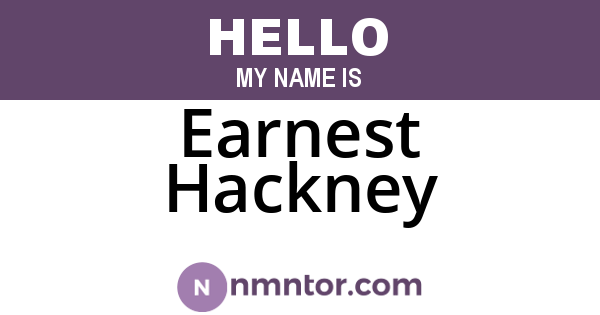Earnest Hackney