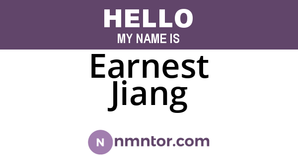 Earnest Jiang