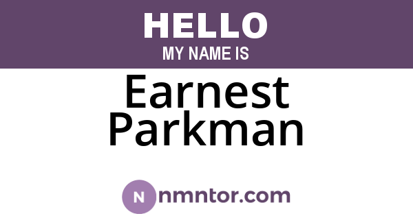 Earnest Parkman