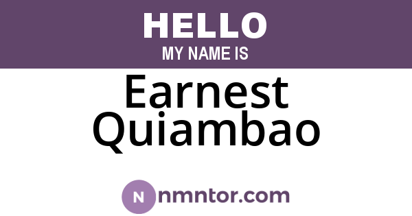 Earnest Quiambao
