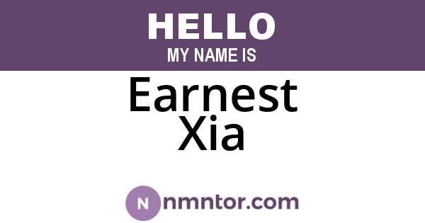 Earnest Xia