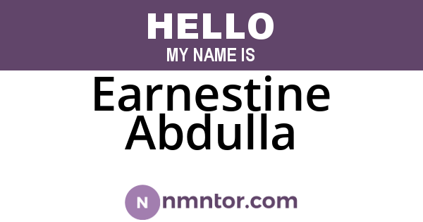 Earnestine Abdulla