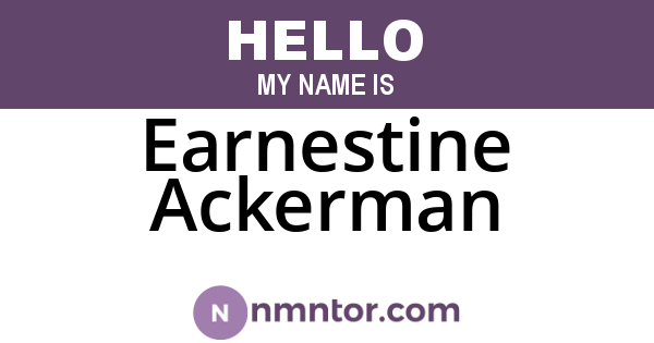 Earnestine Ackerman