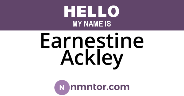 Earnestine Ackley