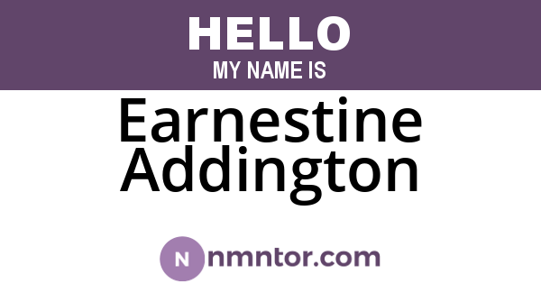 Earnestine Addington