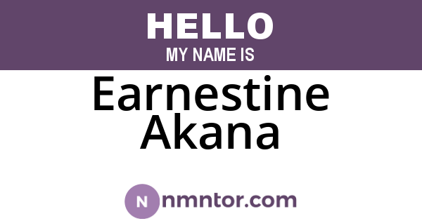 Earnestine Akana