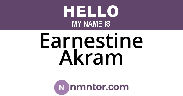 Earnestine Akram