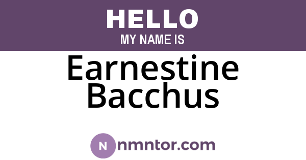 Earnestine Bacchus