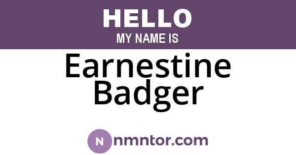 Earnestine Badger
