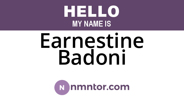 Earnestine Badoni