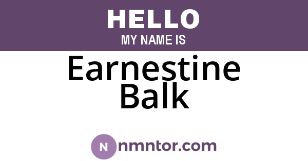 Earnestine Balk